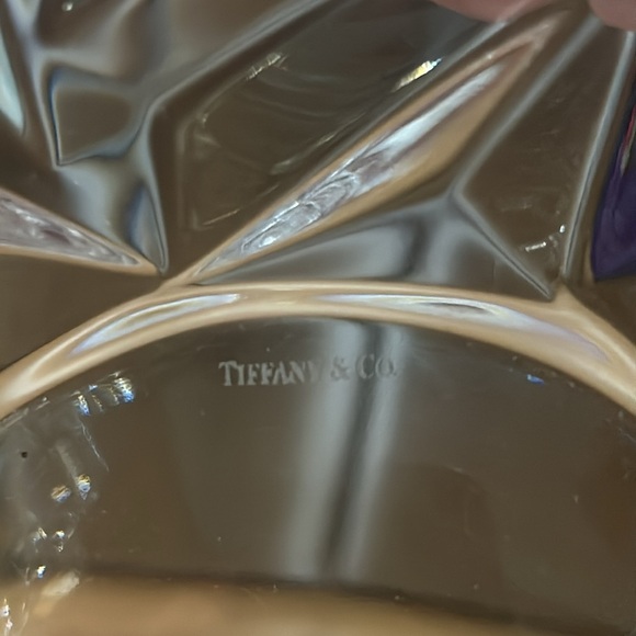 Vintage Tiffany & Co. 6" Faceted Rock Cut Crystal Bowl. - Picture 3 of 3